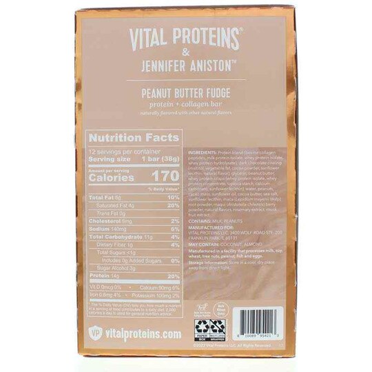 Jennifer Aniston Protein + Collagen Bar, Vital Proteins